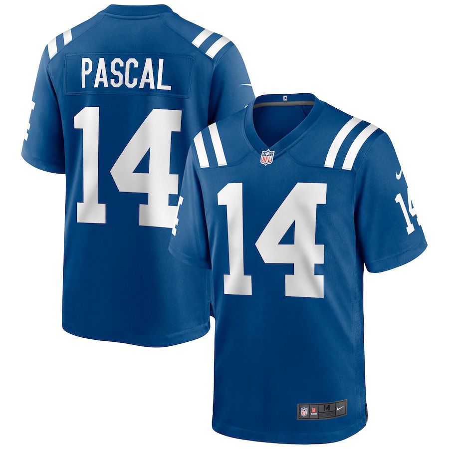 Men Indianapolis Colts 14 Zach Pascal Nike Royal Game NFL Jersey